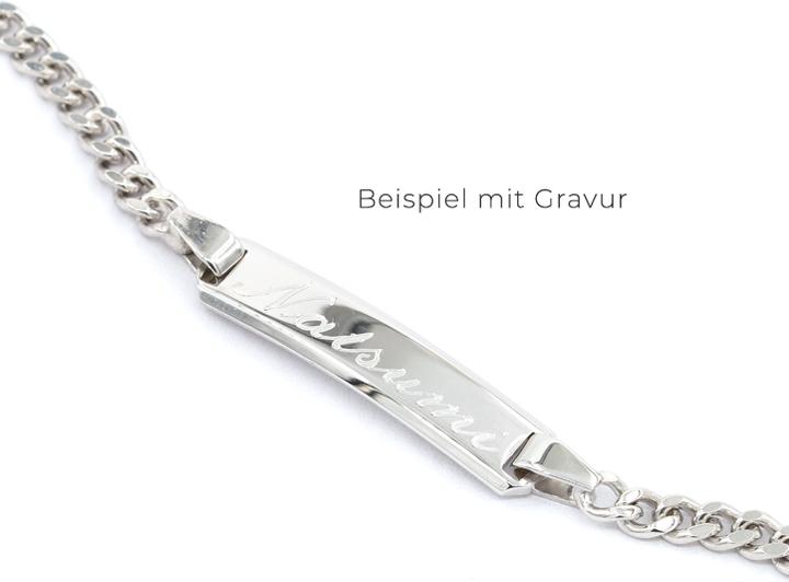 Actual product image Natsumi Schmuck ID Bracelet Silver 925 Tank (19 cm, 925 Sterling silver)