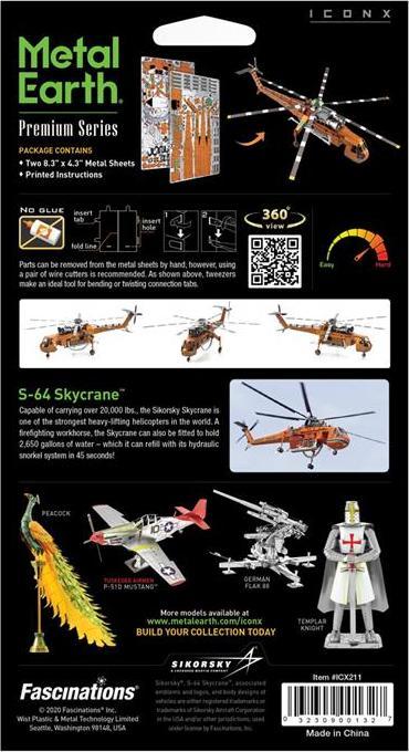 Produktbild Metal Earth ICONX - Sikorsky S-64 Skycrane