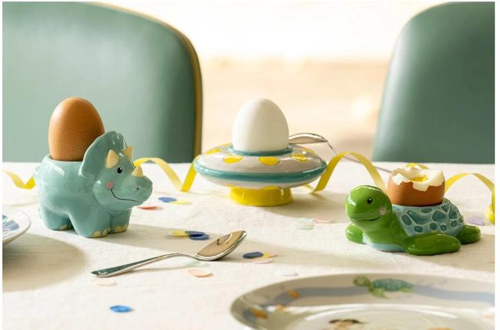Actual product image Leonardo Children's Egg Cup Avventura UFO, Yellow/Turquoise/White (1 x)