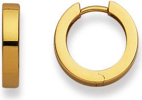 Produktbild Natsumi Schmuck Klappcreolen Gelbgold 18K/750 Ø 15mm Flach (750/18 K Gelbgold)