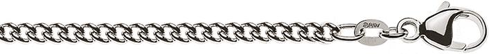 Actual product image Natsumi Schmuck Necklace white gold 18K/750 round armour 2.8mm (750/18 K white gold, 50 cm)