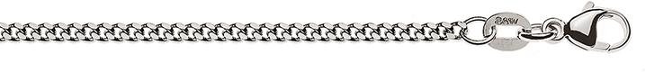 Image du produit Natsumi Schmuck Collier en or blanc 18K/750 Panzer 2.1mm 50 cm (Or blanc 750/18 K, 50 cm)