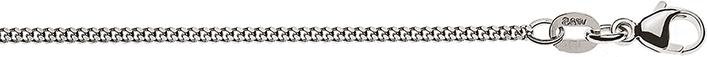 Image du produit Natsumi Schmuck Collier en or blanc 18K/750 Panzer 1.4mm 50 cm (Or blanc 750/18 K, 50 cm)