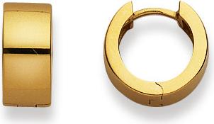 Produktbild Natsumi Schmuck Klappcreolen Gelbgold 18K/750 Ø 13mm Flach (750/18 K Gelbgold)