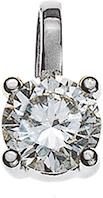 Immagine prodotto Natsumi Schmuck Ciondolo con diamante in oro bianco 18K/750 0,15 ct H si (Oro bianco 750/18 K)