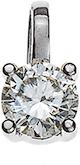 Immagine prodotto Natsumi Schmuck Ciondolo con diamante in oro bianco 18K/750 0,10 ct H si (Oro bianco 750/18 K)