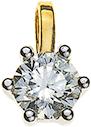 Natsumi Schmuck Anhänger Diamant Gelbgold 18K/750 0.10 ct H si (750/18 K Gelbgold)