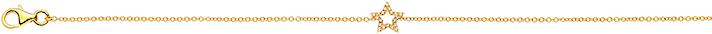Produktbild Natsumi Schmuck Armband Diamant Gelbgold 18K/750 Stern mit 20 Brillanten (19 cm, 750/18 K Gelbgold)