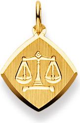 Actual product image Natsumi Schmuck Pendant Zodiac Libra Yellow Gold 18K/750 (750/18 K Yellow gold)