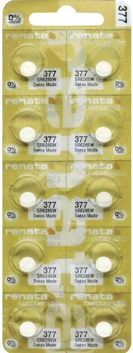 Actual product image Renata Knopfzelle 377 10 St. 28 mAh (10 pcs., 28 mAh)