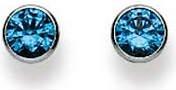 Natsumi Schmuck Ohrstecker Zirkonia Weissgold 18K/750 4.5mm (750/18 K Weissgold)