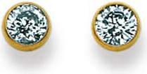 Immagine prodotto Natsumi Schmuck Orecchini a perno Zirconia in oro giallo 18K/750 4,5 mm (Oro giallo 750/18 K Oro giallo)