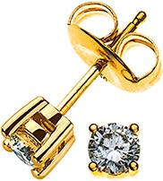 Natsumi Schmuck Ohrstecker Diamant Gelbgold 18K/750 0.20 ct H si (750/18 K Gelbgold)