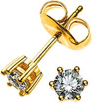 Natsumi Schmuck Ohrstecker Diamant Gelbgold 18K/750 0.15 ct H si (750/18 K Gelbgold)