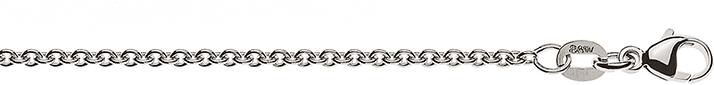 Immagine prodotto Natsumi Schmuck Collana in oro bianco 18K/750 con ancora rotonda da 1,9 mm (Oro bianco 750/18 K, 60 cm)