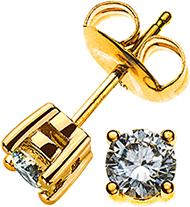 Produktbild Natsumi Schmuck Ohrstecker Diamant Gelbgold 18K/750 0.34 ct H si (750/18 K Gelbgold)