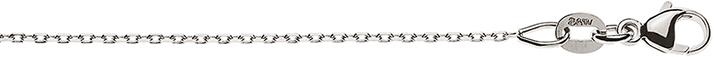 Actual product image Natsumi Schmuck Necklace white gold 18K/750 anchor 4-fold 0.9mm (750/18 K white gold, 38 cm)