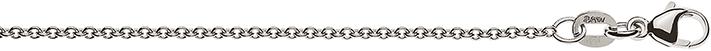 Natsumi Schmuck Halskette Weissgold 18K/750 Anker rund 1.6mm