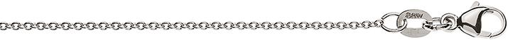 Actual product image Natsumi Schmuck Necklace white gold 18K/750 anchor round 1.3mm (750/18 K white gold, 60 cm)