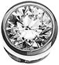 Immagine prodotto Natsumi Schmuck Ciondolo con diamante in oro bianco 18K/750 0,10 ct H (Oro bianco 750/18 K)