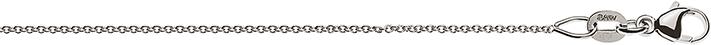 Immagine prodotto Natsumi Schmuck Collana in oro bianco 18K/750 con ancora rotonda 0,9 mm (Oro bianco 750/18 K, 38 cm)