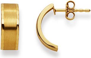 Actual product image Natsumi Schmuck Ear studs yellow gold 18K/750 flat (750/18 K Yellow gold)