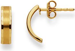 Natsumi Schmuck Ohrstecker Gelbgold 18K/750 flach (750/18 K Gelbgold)