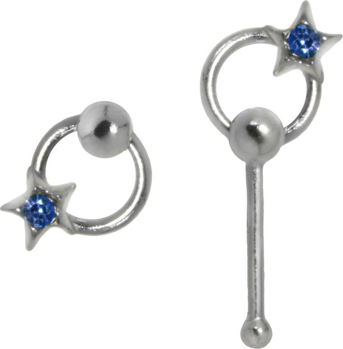 Produktbild Bijouteria Nasenpiercing (Kristall, Silber 925)