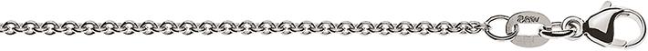 Produktbild Natsumi Schmuck Halskette Weissgold 9K/375 Anker rund 1.7mm (375, 9 K Weissgold, 55 cm)