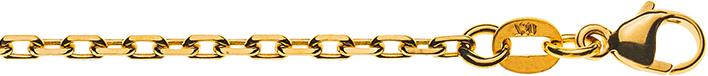 Actual product image Natsumi Schmuck Necklace yellow gold 18K/750 anchor cut 2.1mm (750/18 K Yellow gold, 60 cm)