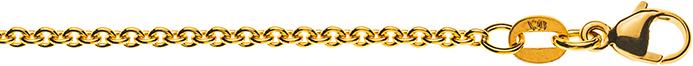Immagine prodotto Natsumi Schmuck Collana in oro giallo 18K/750 con ancora rotonda 1,9mm (Oro giallo 750/18 K Oro giallo, 50 cm)