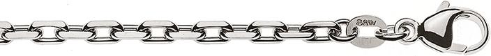 Immagine prodotto Natsumi Schmuck Collana in oro bianco 18K/750 con ancora a 4 pieghe da 2,9 mm (Oro bianco 750/18 K, 60 cm)