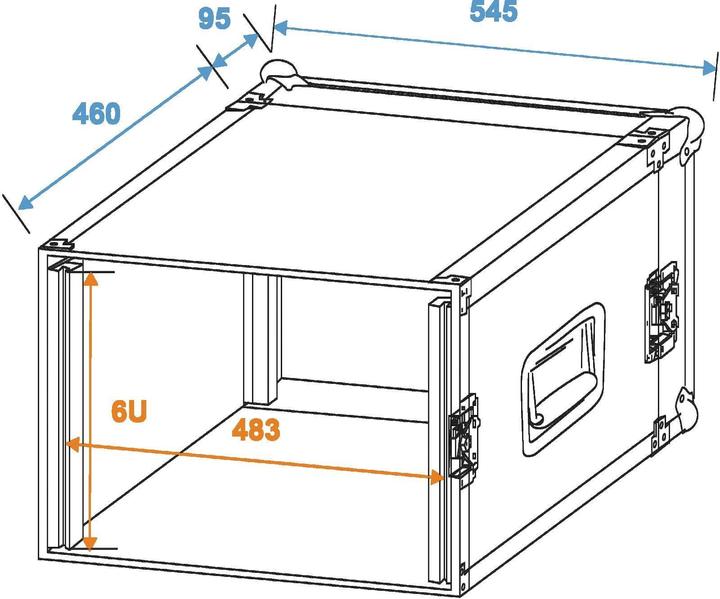 Immagine prodotto Roadinger Rack da 19 pollici 6 U 30109786 Hol (Caso da 19 pollici)