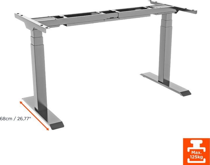 Produktbild Celexon elektrisch höhenverstellbarer Schreibtisch Professional eAdjust-58123 - grau, inkl. HPL Tis