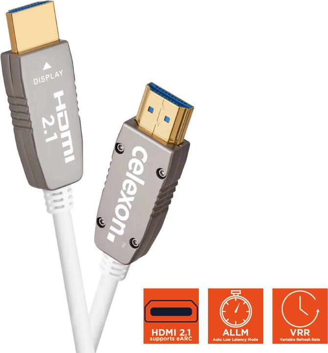 Produktbild Celexon UHD Optical Fibre HDMI 2.1 8K Active Kabel 25m, weiss (25 m, HDMI)