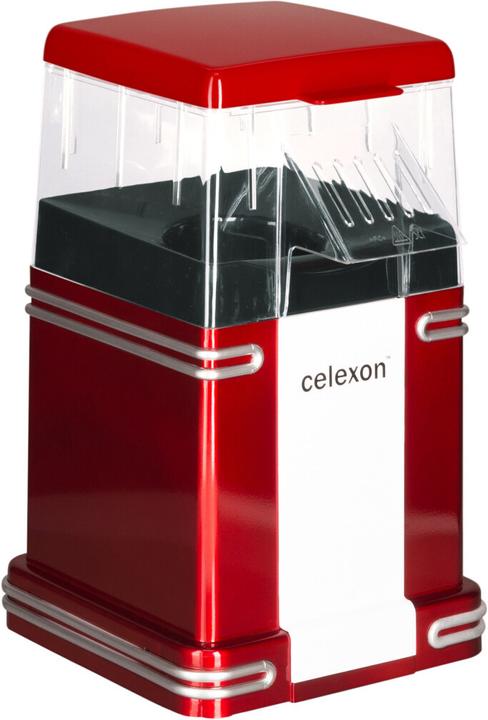 Celexon CinePop CP250 Popcornmaschine im Retrolook inkl. Deckel zur Dosierung Fuellmenge ca. 100g Ma