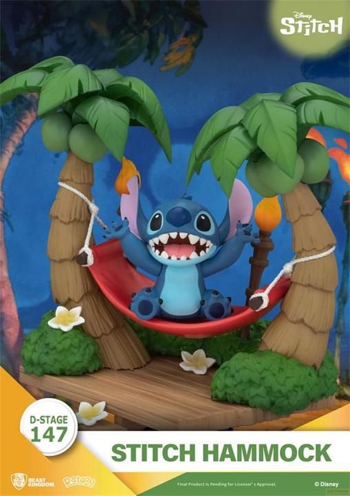 Produktbild Beast Kingdom Lilo & Stitch D-Stage PVC Diorama Stitch Hammock 13 cm