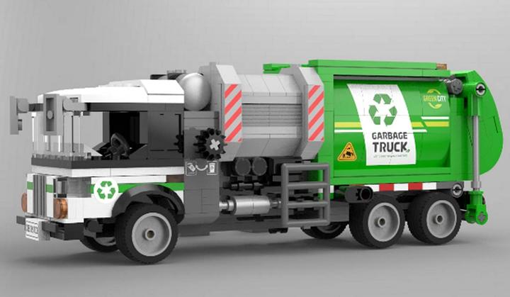 Actual product image XingBao 18016 Garbage truck green