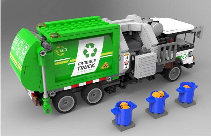 Actual product image XingBao 18016 Garbage truck green