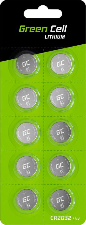 GreenCell 5x Lithium CR2032 3V 220mAh Batteries - Batterie - CR2032 (5 Stk., CR2032, 220 mAh)