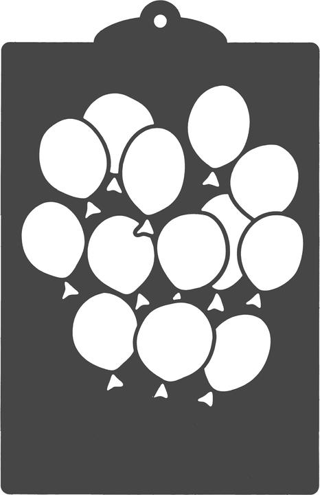 Craft Emotions Schablone "Ballontraube" A6