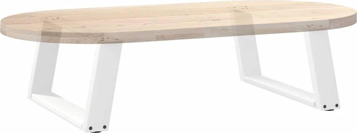 Actual product image VidaXL U-shaped coffee table legs 2 pcs. White 60x(30-31) cm steel table leg