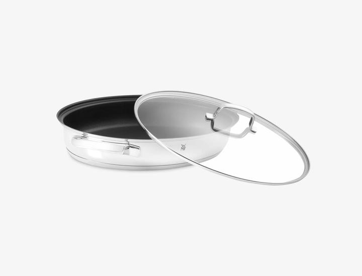 Produktbild WMF Fischpfanne oval Schmorpfanne 38cm Deckel Induktion Edelstahl beschichtet (26 cm, Bratpfanne, Edelstahl)