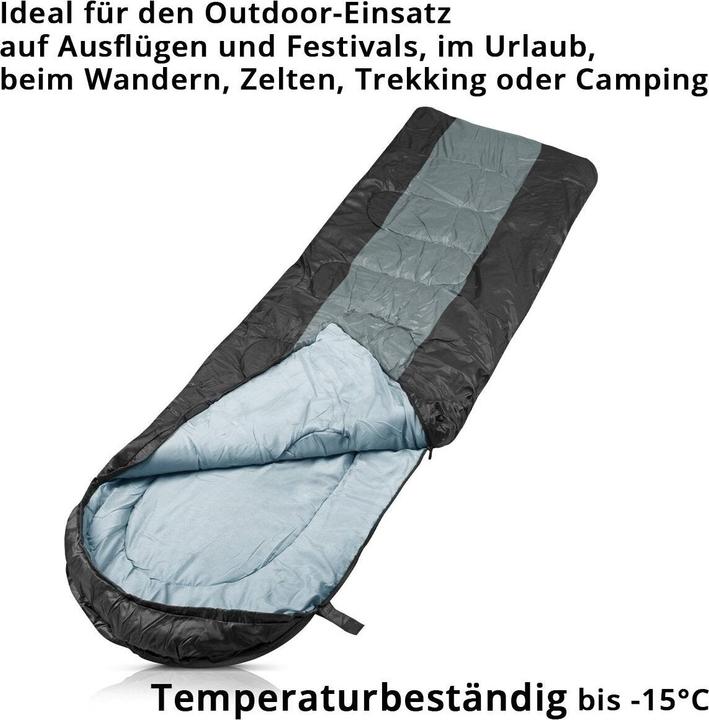 Stahlwerk Schlafsack -15°C Outdoorschlafsack Campingschlafsack Winterschlafsack (220 cm)