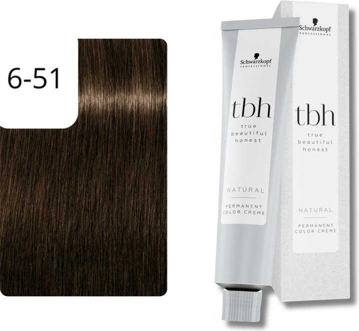 Actual product image Schwarzkopf true beautiful honest - 6-51C Dark Blond Gold Cendré (6-51 Dark Blond Gold Cendré)