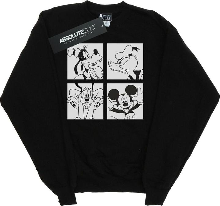 Actual product image Disney Womens/Ladies Mickey, Donald, Goofy And Pluto Boxed Sweatshirt (L)