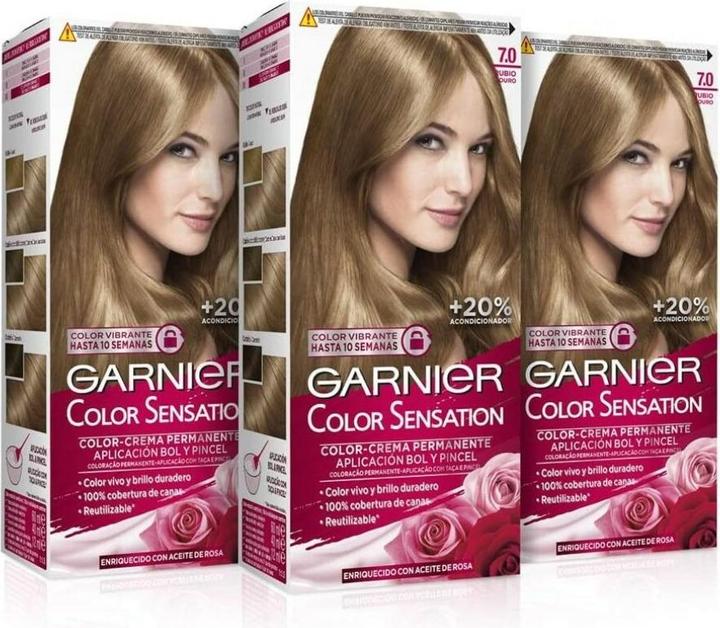 Actual product image Garnier COLOR SENSATION #7.1 rubio diamante (7.1 rubio diamante)