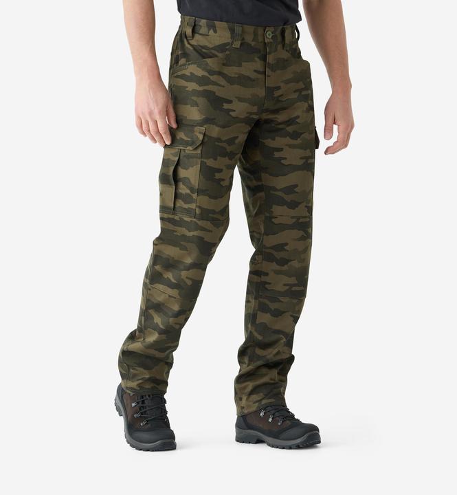 Solognac Jagdhose Steppe 500 Cargo strapazierfähig Camouflage braun