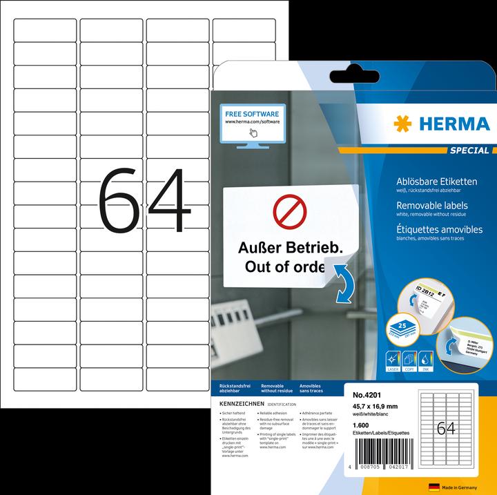 Produktbild HERMA Sichtreiter Etiketten A4