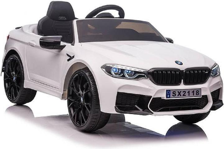Produktbild Es-toys Elektro Kinderfahrzeug weiss "BMW M5" - Lizenziert - 12V7A Akku, 2 Motoren- 2,4Ghz Fernsteuerung, MP (12 V)